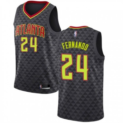 Nike Atlanta Hawks #24 Bruno Fernando Black Youth NBA Swingman Icon Edition Jersey
